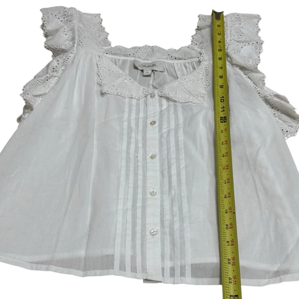 Cleobella White Ruffle Tank Top - Picture 9 of 9
